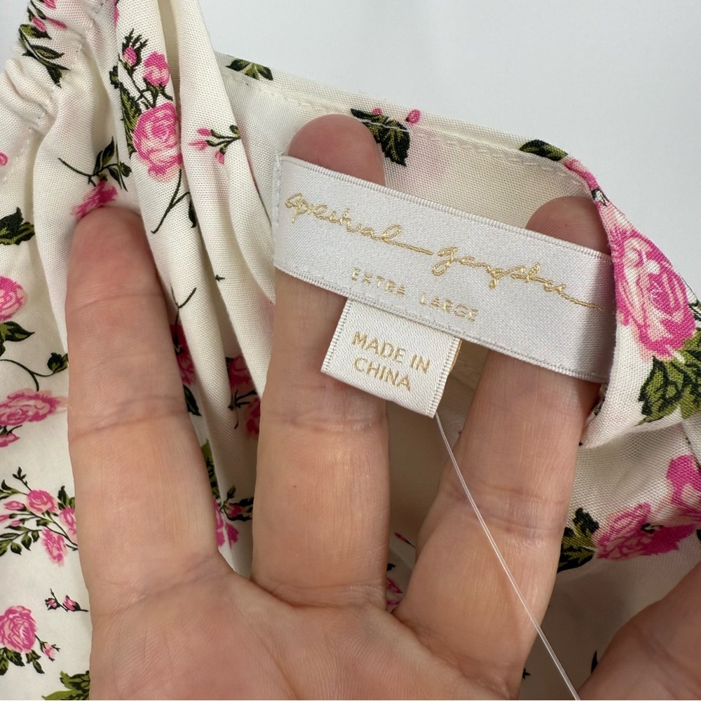 Spiritual Gangster NWT Pink and green floral rose Garden print mini dress XL - Picture 8 of 12